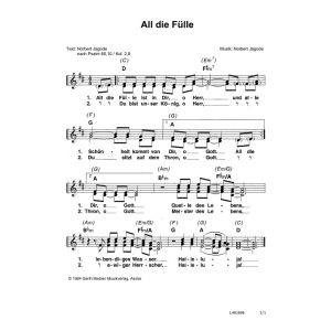 Produktbild des Artikels All die Fülle ist in dir (Noten - Download)