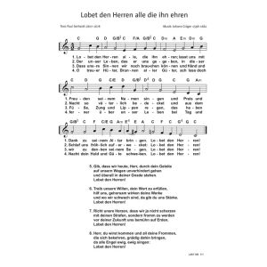 Produktbild des Artikels Lobet den Herren alle die ihn ehren (Noten - Download)