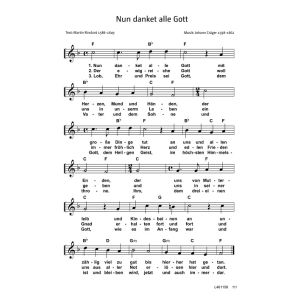 Produktbild des Artikels Nun danket alle Gott (Noten - Download)