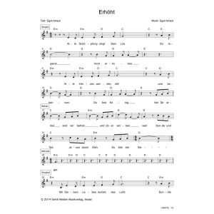 Produktbild des Artikels Erhöht (Noten - Download)