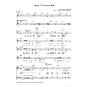 Produktbild des Artikels Jedes Wort von dir (Noten - Download)