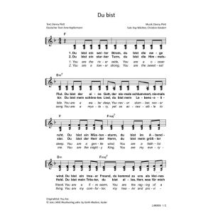 Produktbild des Artikels Du bist / You Are (Noten - Download)