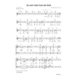 Produktbild des Artikels So sehr liebt Gott die Welt / God So Loved The World (Noten - Download)