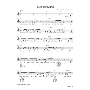 Produktbild des Artikels Lied der Maria (Noten - Download)