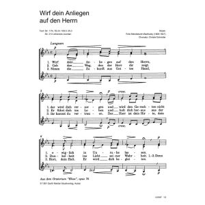 Produktbild des Artikels Wirf dein Anliegen auf den Herrn (Noten - Download)