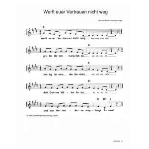 Produktbild des Artikels Werft euer Vertrauen nicht weg (Noten - Download)