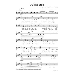 Produktbild des Artikels Du bist gross (Noten - Download)