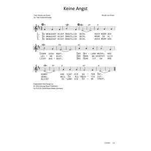 Produktbild des Artikels Keine Angst / Niet bang zi jn (Noten - Download)