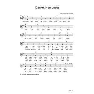 Produktbild des Artikels Danke, Herr Jesus (Noten - Download)