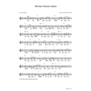 Produktbild des Artikels Mit dem Herzen sehen (Noten - Download)