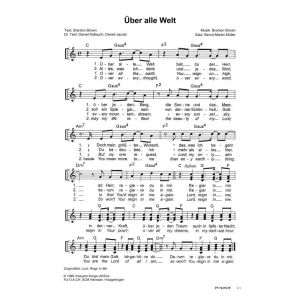 Produktbild des Artikels Über alle Welt / Lord, Reign In Me (Noten - Download)
