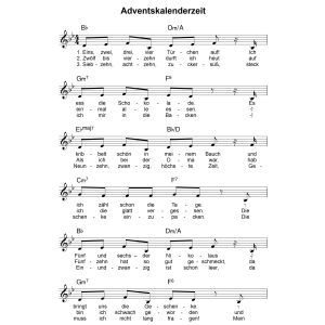 Produktbild des Artikels Adventskalenderzeit (Noten - Download)
