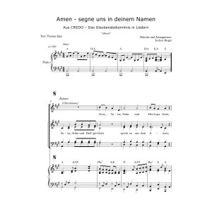 Produktbild des Artikels Amen - segne uns in deinem Namen (Noten - Download)