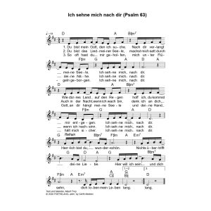 Produktbild des Artikels Ich sehne mich nach dir (Psalm 63) (Noten - Download)