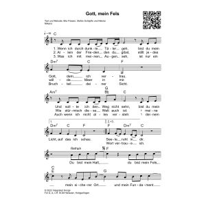 Produktbild des Artikels Gott mein Fels (Noten - Download)
