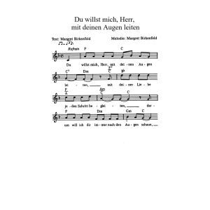 Produktbild des Artikels Du willst mich Herr mit deinen Augen leiten (Noten - Download)
