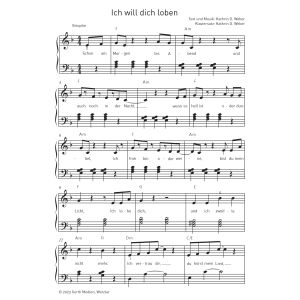 Produktbild des Artikels Ich will dich loben (Noten - Download)