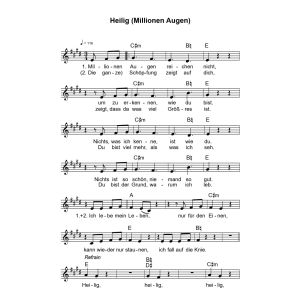 Produktbild des Artikels Heilig (Millionen Augen) (Noten - Download)