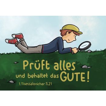 Produktbild - Jahreslosung 2025 - Stundenentwurf und Postkarten (10 Ex.) für (Jungschar)Kinder