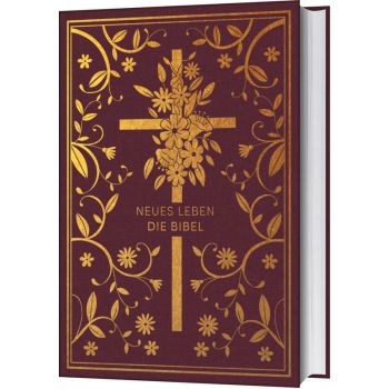 Neues Leben. Die Bibel - Golden Grace Edition, Bordeauxrot
