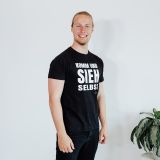 T-Shirt "Komm und sieh selbst" - schwarz