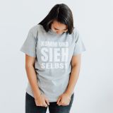 T-Shirt "Gewöhn dich an Anders" - Hellgrau