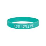 Armband "Jesus liebt mich" - smaragdgrün