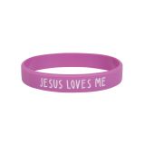 Armband "Jesus liebt mich" - lila