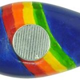 Speckstein-Magnet: Regenbogenfisch - blau