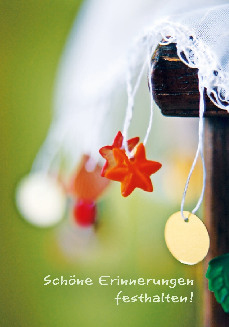 Postkarte "Schöne Erinnerungen festhalten" - 5 Stück