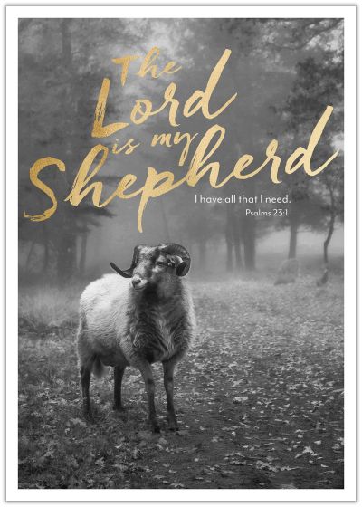 Poster: The Lord is my shepherd - A3